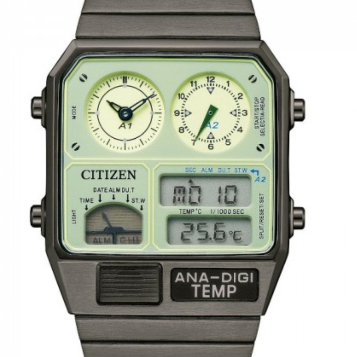 Citizen JG2147-85X JG2147-85 Quartz Ana-Digi Temp Chronograph Watch -Citizen