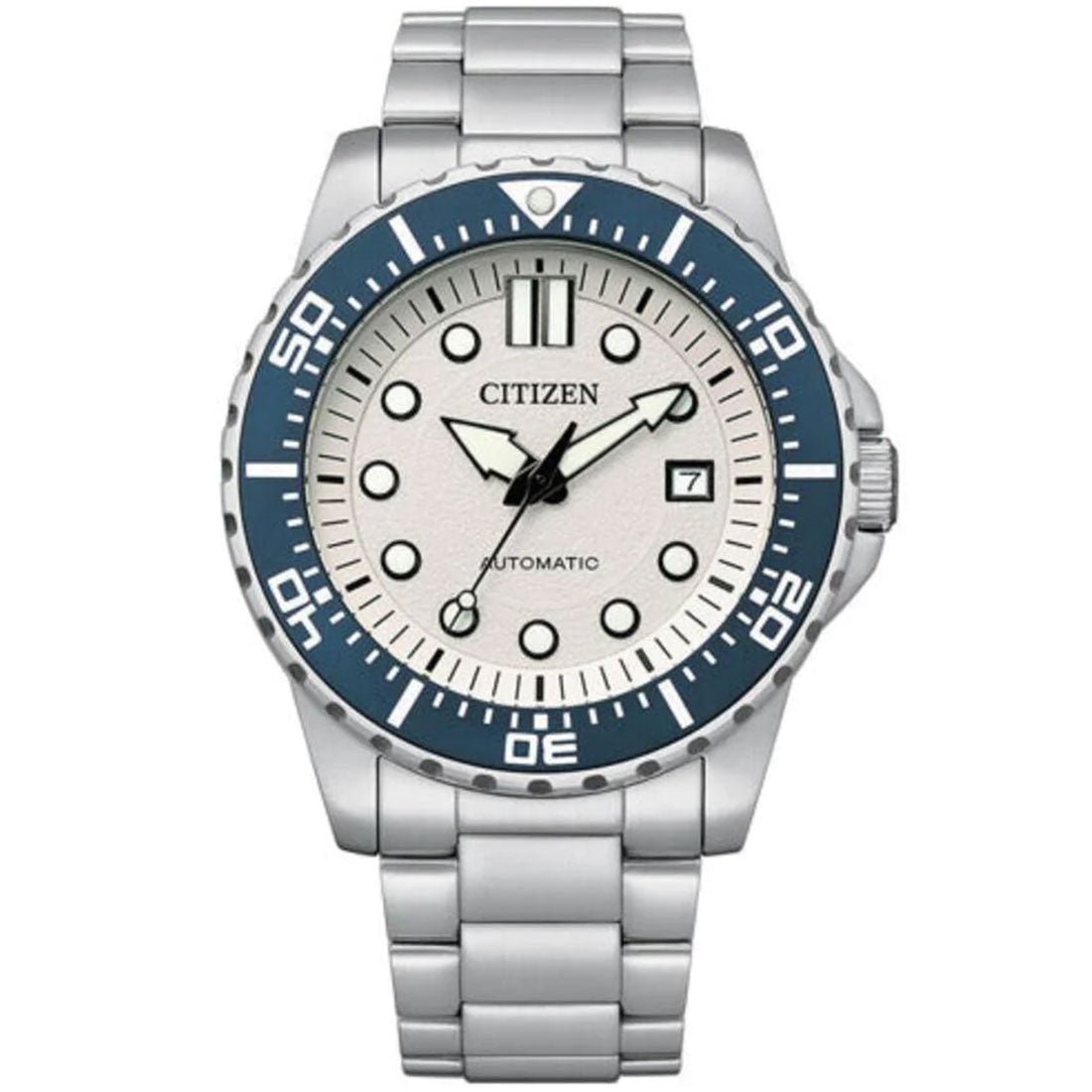 Citizen Mechanical NJ0171-81A White Dial Stainless Steel Mens Sports Watch -Citizen