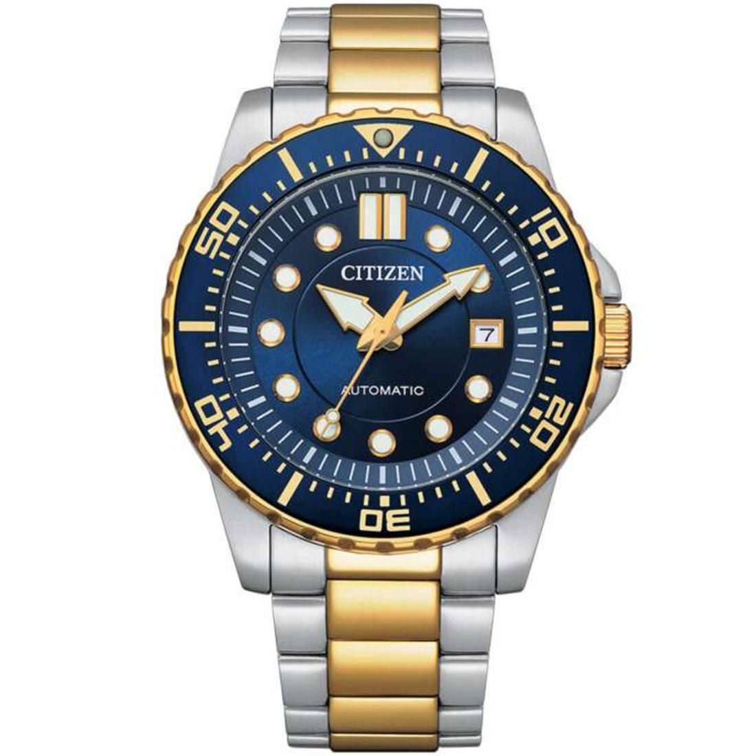 Citizen Mechanical NJ0174-82L Blue Dial Two Tone Stainless Steel Sports Watch -Citizen