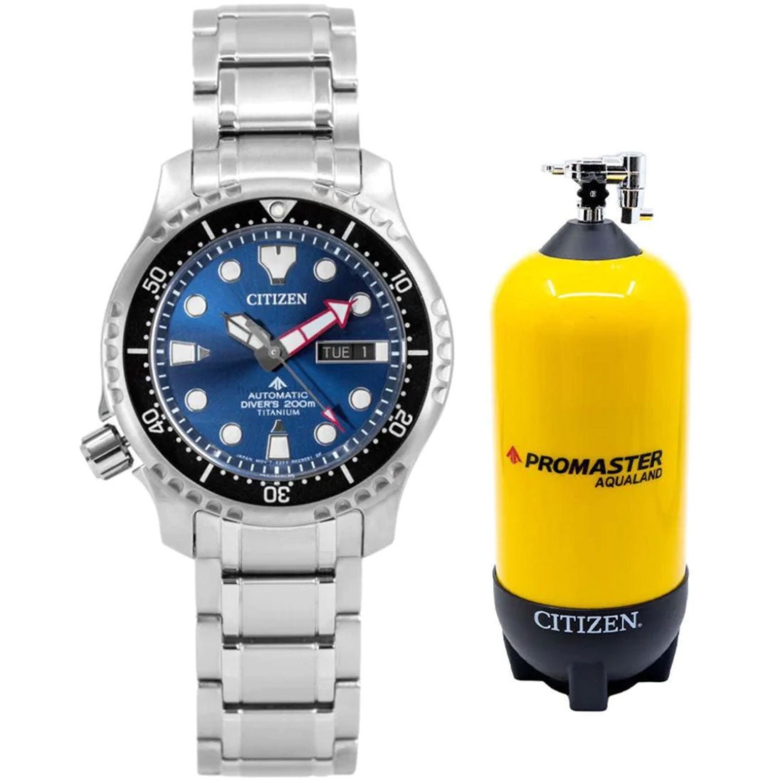 Citizen Promaster Aqualand Super Titanium NY0100-50M Blue Dial Dive Watch -Citizen