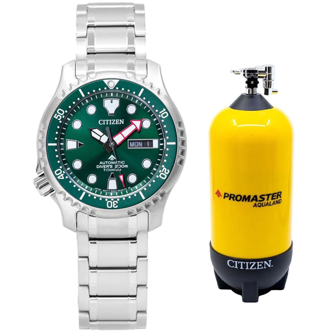 Citizen Promaster Aqualand Super Titanium NY0100-50X Green Dial Dive Watch -Citizen