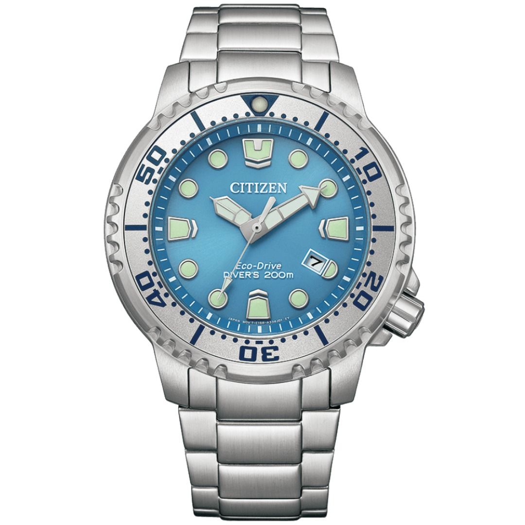 Citizen Promaster MARINE Divers 200m Blue Dial Stainless Steel Watch BN0165-55L -Citizen