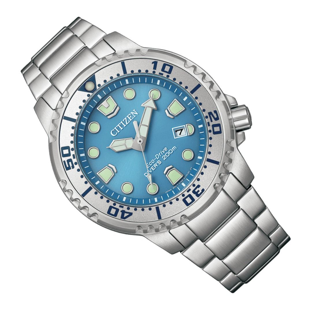 Citizen Promaster MARINE Divers 200m Blue Dial Stainless Steel Watch BN0165-55L -Citizen