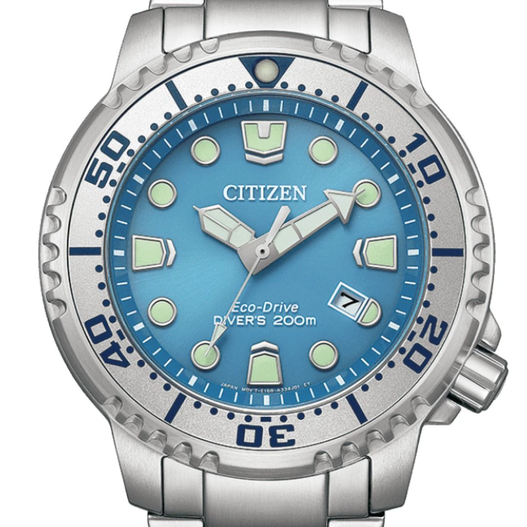 Citizen Promaster MARINE Divers 200m Blue Dial Stainless Steel Watch BN0165-55L -Citizen