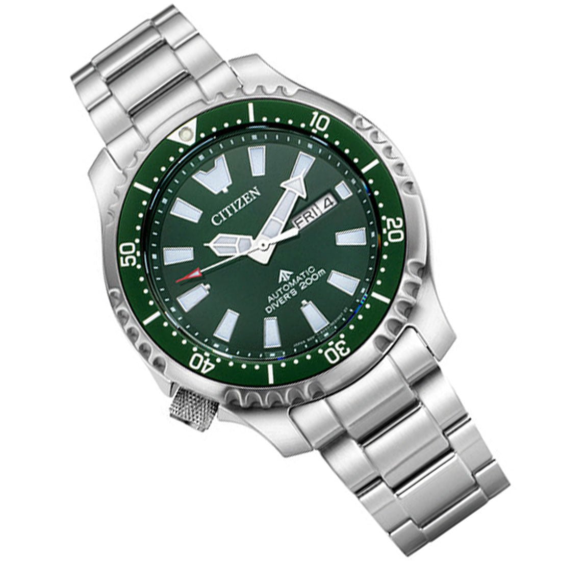 Citizen Promaster Marine Fugu NY0131-81X Green Dial Diving Watch with Tank Box -Citizen