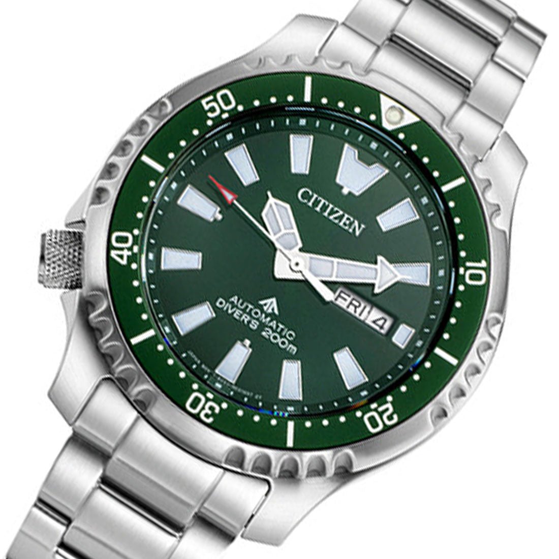 Citizen Promaster Marine Fugu NY0131-81X Green Dial Diving Watch with Tank Box -Citizen