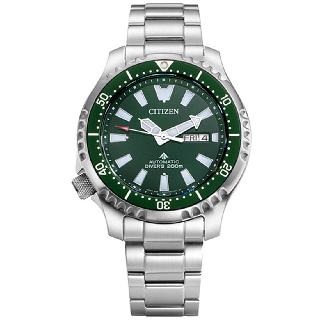Citizen Promaster Marine Fugu NY0131-81X Green Dial Diving Watch with Tank Box -Citizen