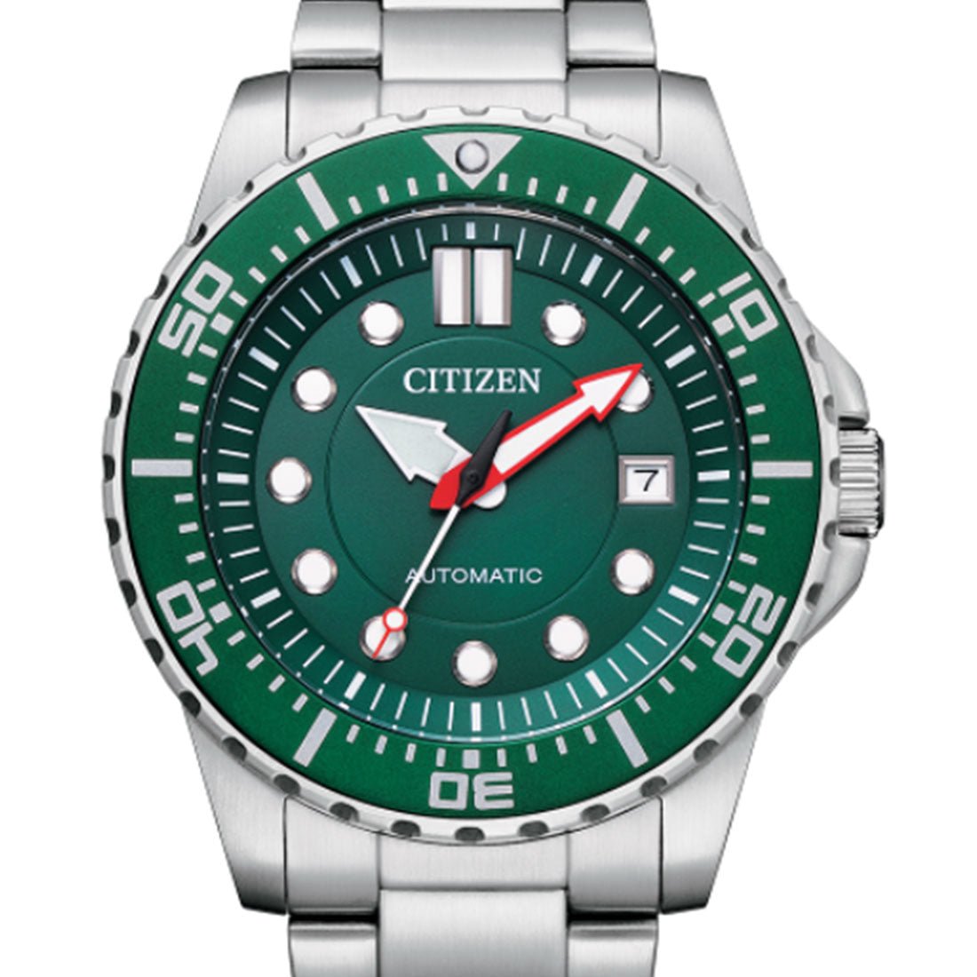 Citizen Promaster NJ0129-87X NJ0129-87 Automatic Green Dial Stainless Steel Sports Watch -Citizen