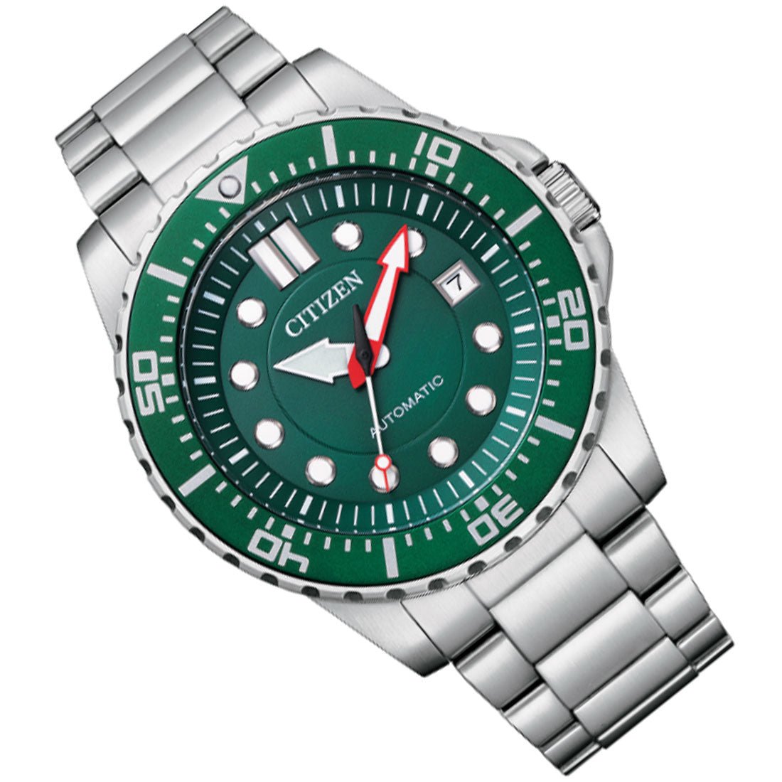 Citizen Promaster NJ0129-87X NJ0129-87 Automatic Green Dial Stainless Steel Sports Watch -Citizen