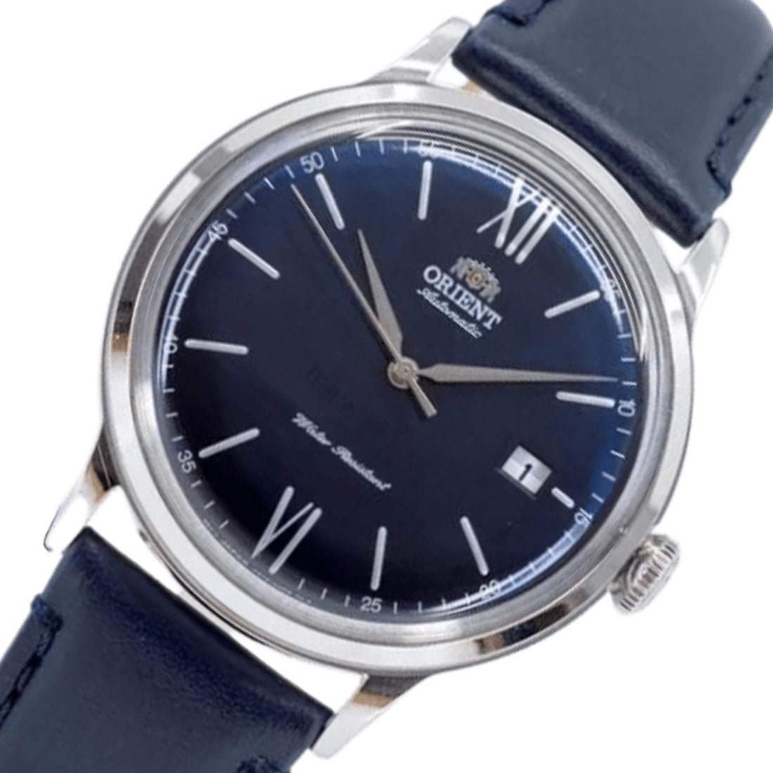 Orient Bambino Classic Automatic RA-AC0021L10B RA-AC0021L Blue Leather Watch -Orient