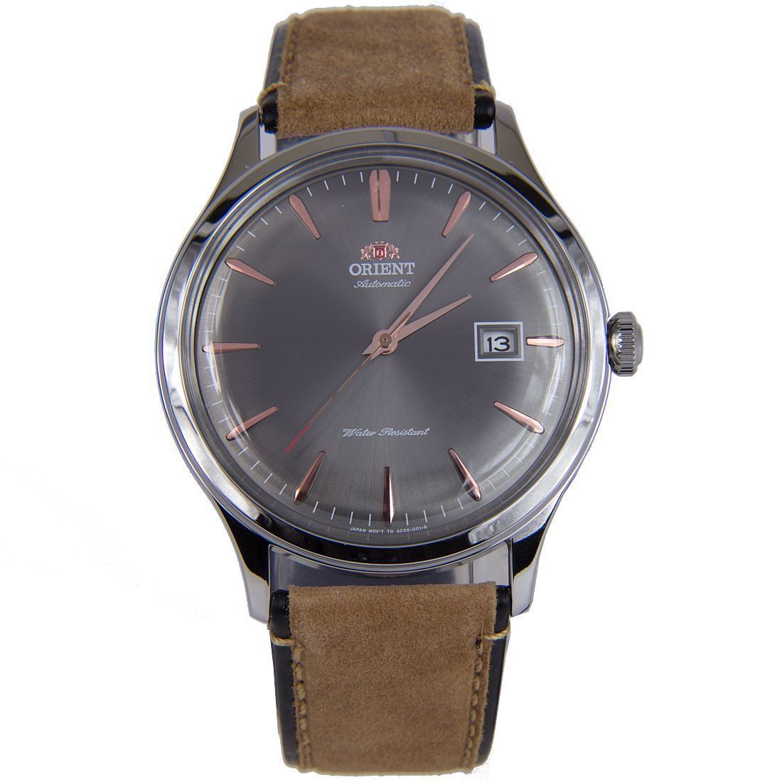 Orient Bambino Grey Dial AC08003A FAC08003A0 Leather Watch -Orient