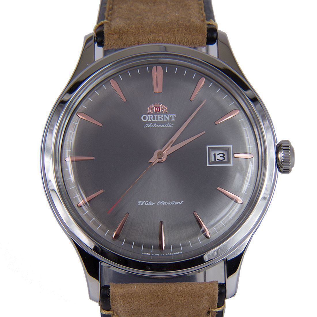 Orient Bambino Grey Dial AC08003A FAC08003A0 Leather Watch -Orient