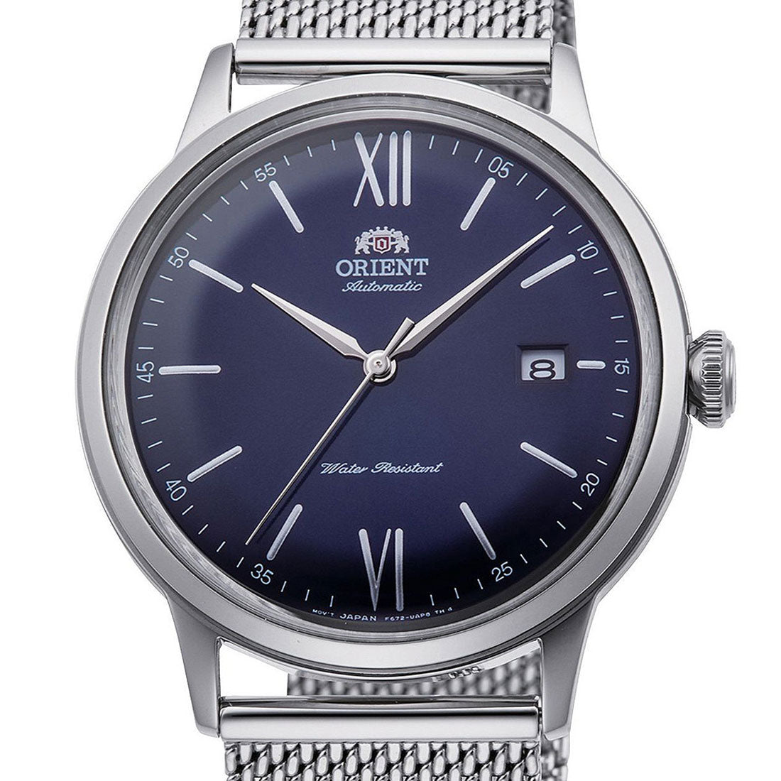 Orient Bambino Mesh Strap Blue Dial RA-AC0019L10B RA-AC0019L Mechanical Watch -Orient