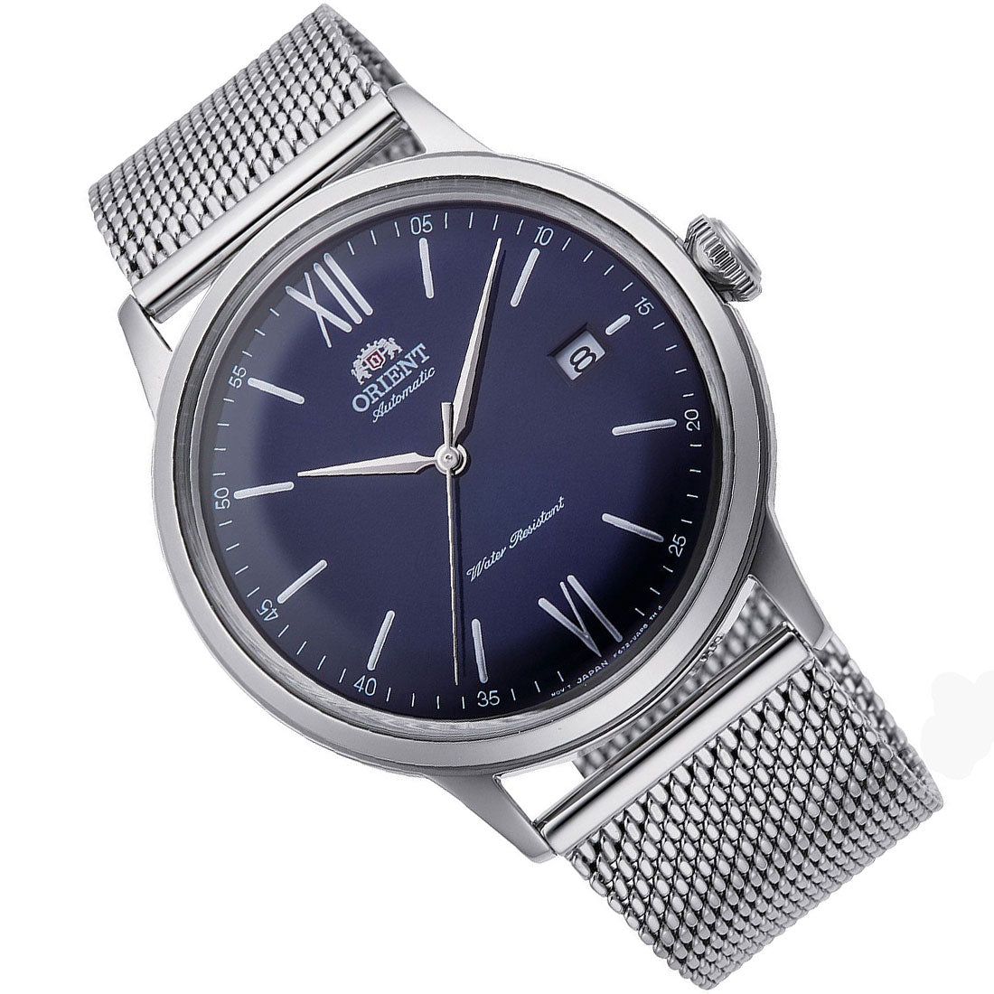 Orient Bambino Mesh Strap Blue Dial RA-AC0019L10B RA-AC0019L Mechanical Watch -Orient