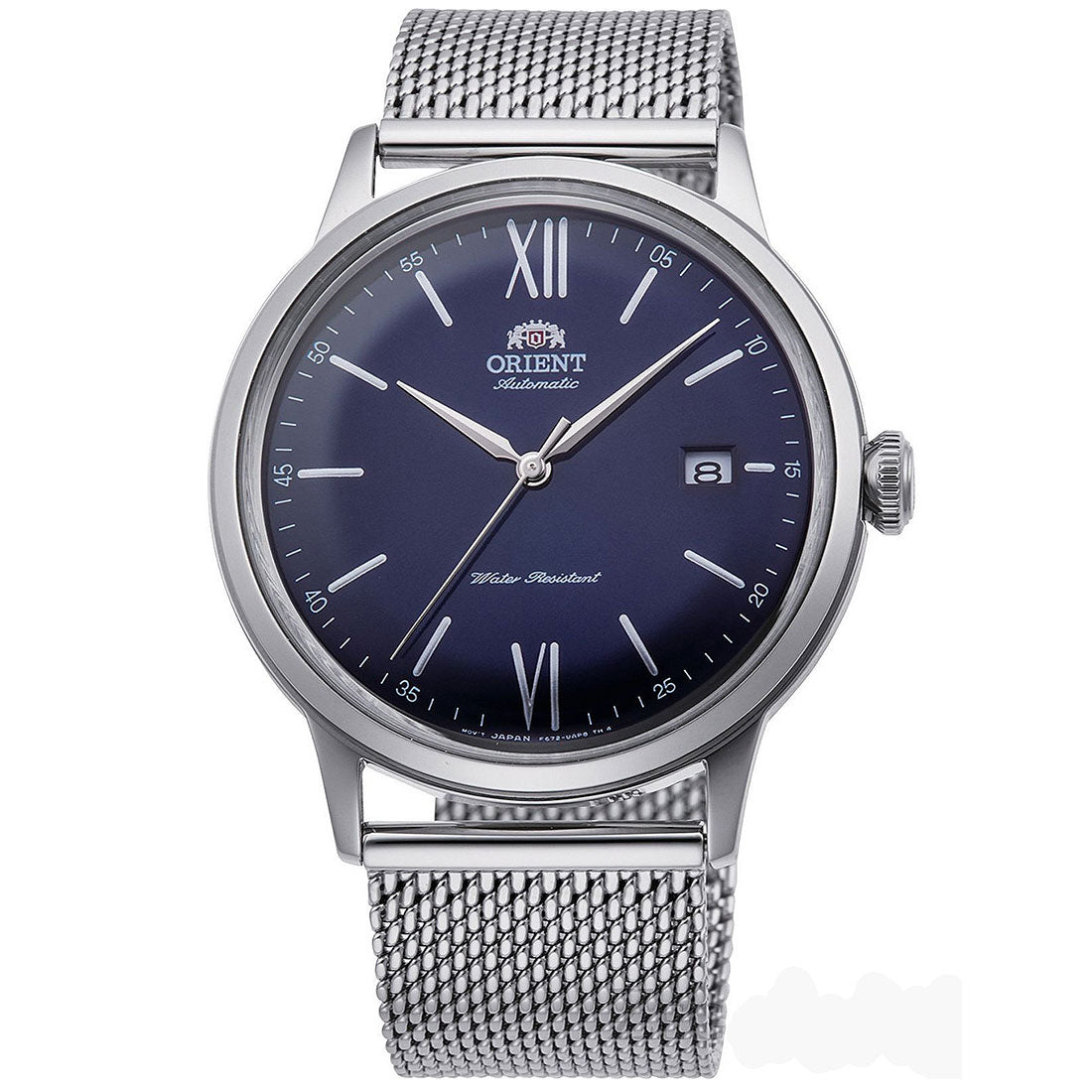 Orient Bambino Mesh Strap Blue Dial RA-AC0019L10B RA-AC0019L Mechanical Watch -Orient