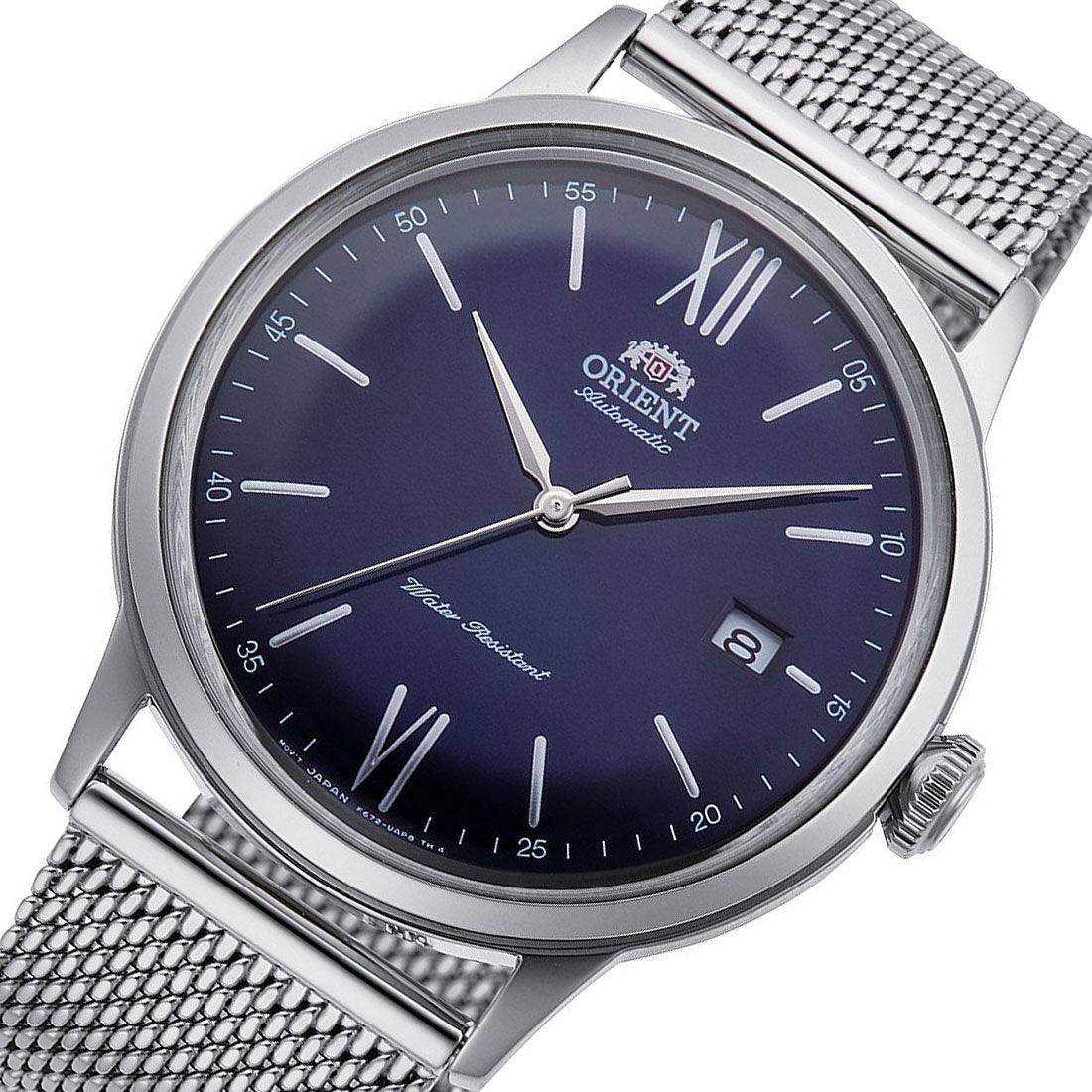 Orient Bambino Mesh Strap Blue Dial RA-AC0019L10B RA-AC0019L Mechanical Watch -Orient