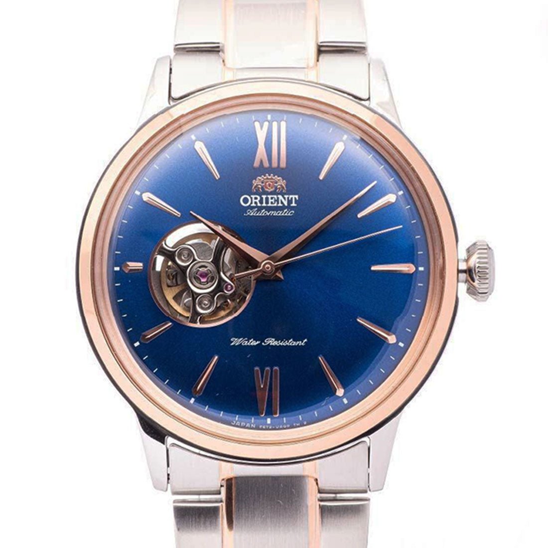 Orient Bambino RA-AG0433L00C RA-AG0433L Blue Dial Semi Skeleton Mechanical Watch -Orient