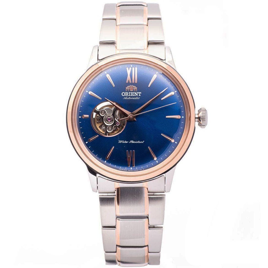 Orient Bambino RA-AG0433L00C RA-AG0433L Blue Dial Semi Skeleton Mechanical Watch -Orient