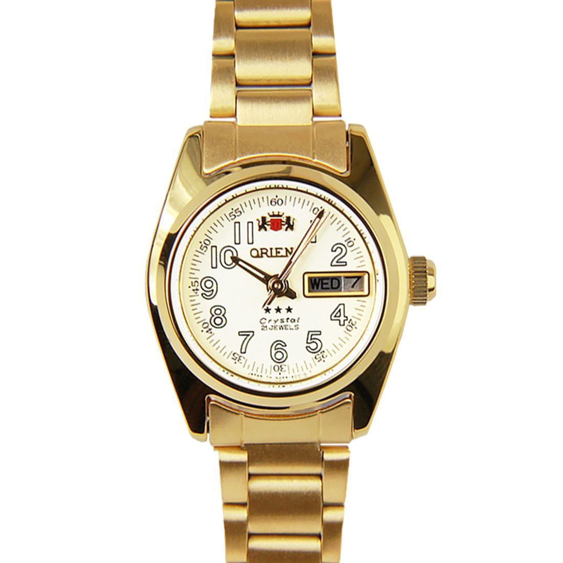 Orient Crystal Ladies 3 Stars Gold SNQ0A021C8 NQ0A021C Stainless Steel Fashion -Orient