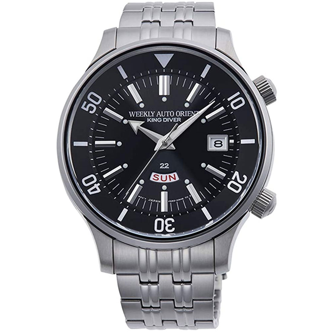 Orient King Diver Weekly Automatic RA-AA0D01B1HB RA-AA0D01B Black Dial Watch -Orient