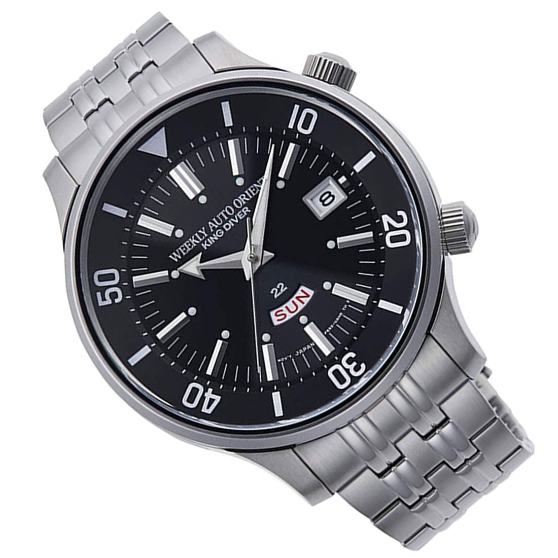 Orient King Diver Weekly Automatic RA-AA0D01B1HB RA-AA0D01B Black Dial Watch -Orient