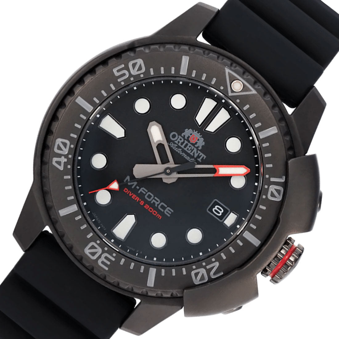 Orient M-Force Black Rubber RA-AC0L03B00B RA-AC0L03B Diving Automatic Watch -Orient