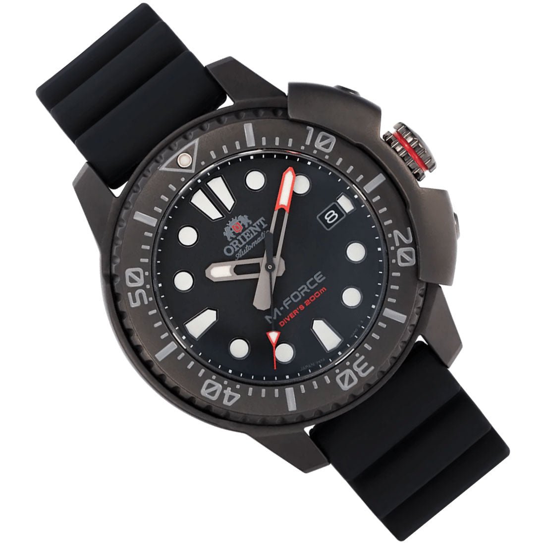 Orient M-Force Black Rubber RA-AC0L03B00B RA-AC0L03B Diving Automatic Watch -Orient