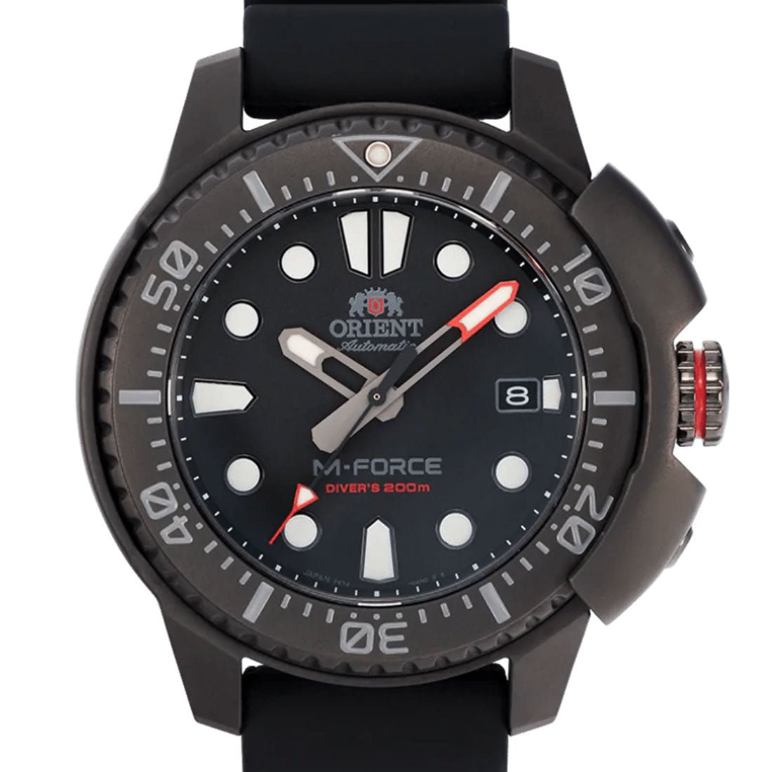Orient M-Force Black Rubber RA-AC0L03B00B RA-AC0L03B Diving Automatic Watch -Orient