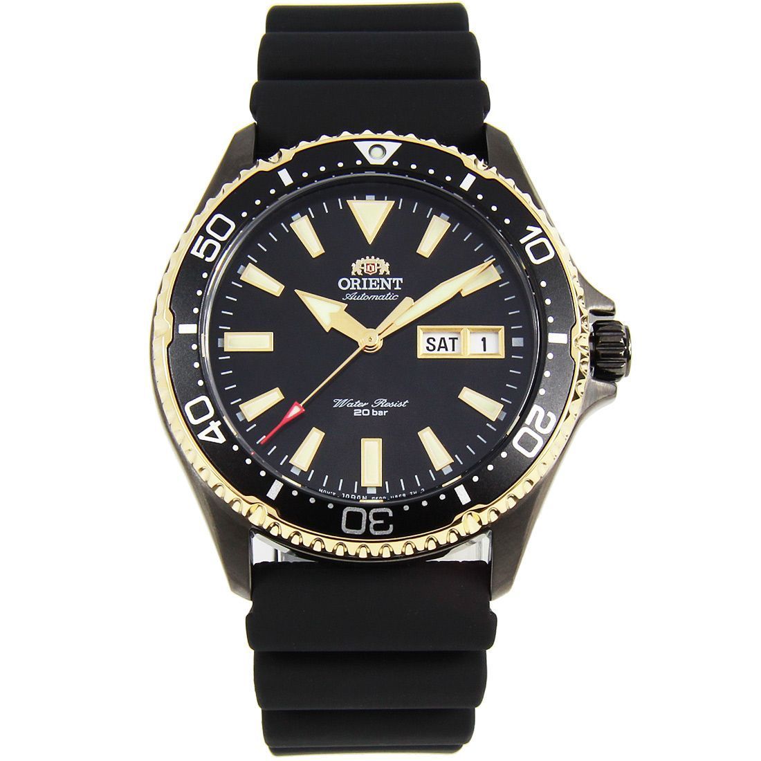 Orient Mako III Mechanical RA-AA0005B19B RA-AA0005B Black Rubber Dive Watch -Orient