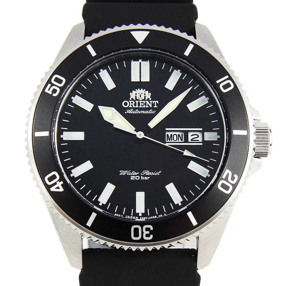 Orient Mako III Mechanical RA-AA0010B19B RA-AA0010B Black Rubber Divers Watch -Orient