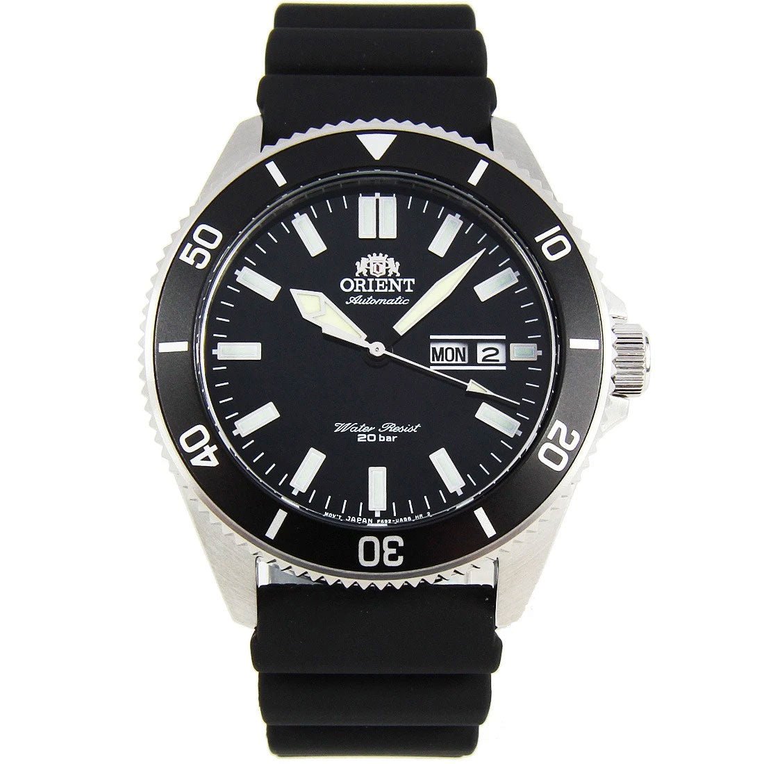 Orient Mako III Mechanical RA-AA0010B19B RA-AA0010B Black Rubber Divers Watch -Orient