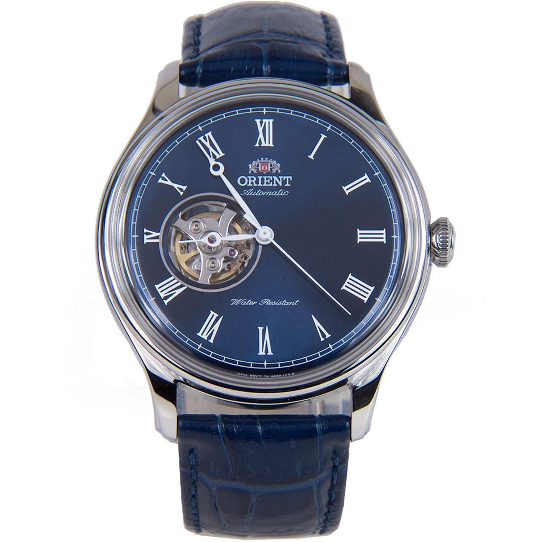 Orient Mechanical Blue Open Heart Dial FAG00004D0 AG00004D Leather Watch -Orient
