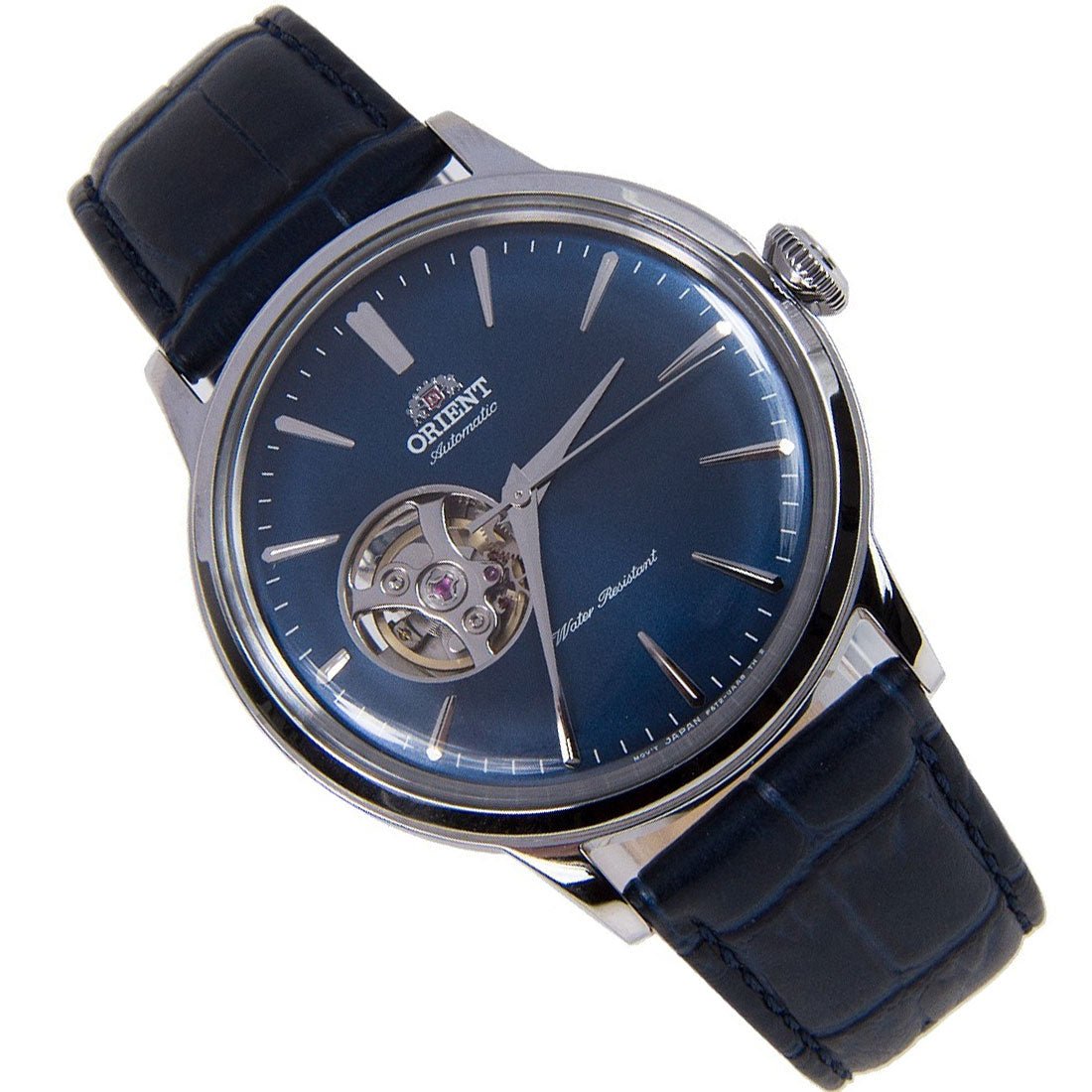 Orient Mechanical Blue Open Heart RA-AG0005L10B RA-AG0005L Leather Watch -Orient