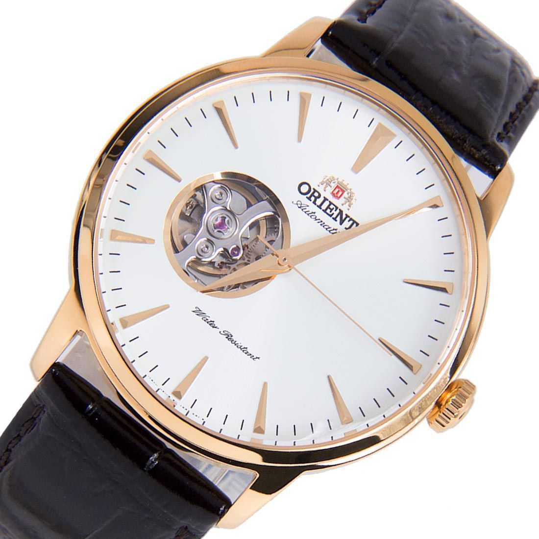 Orient Mechanical Esteem II Leather FAG02002W0 AG02002W Open Heart Dial Watch -Orient