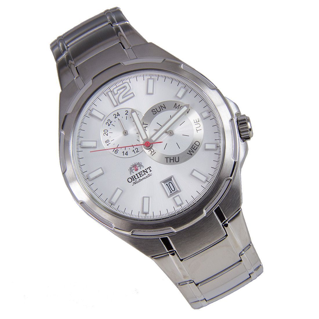 Orient Mechanical ET0L002W Silver Analog Sub Dial Stainless Steel Watch -Orient