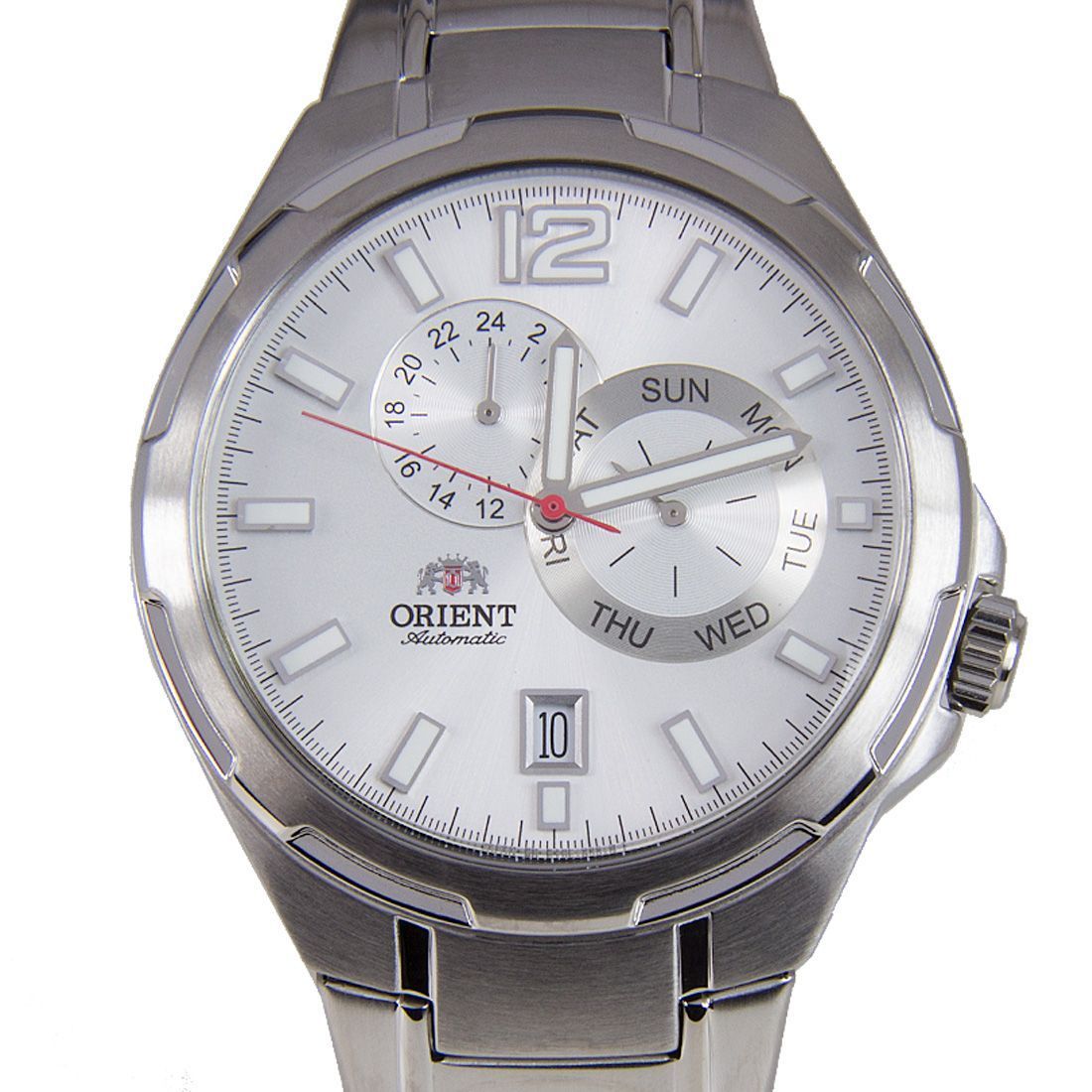 Orient Mechanical ET0L002W Silver Analog Sub Dial Stainless Steel Watch -Orient