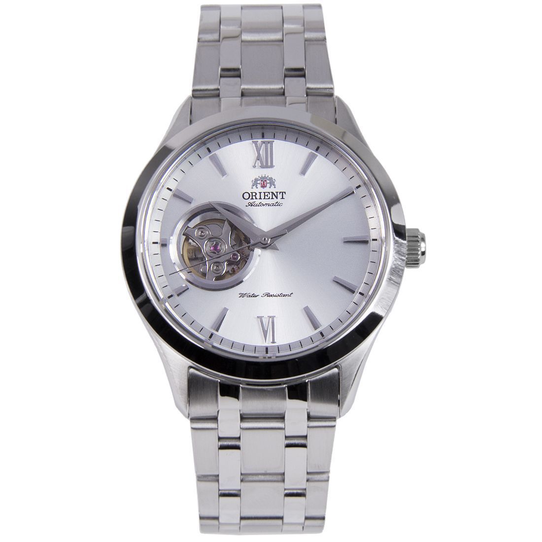 Orient Open Heart Dial FAG03001W0 AG03001W Mechanical Silver Mens Watch -Orient