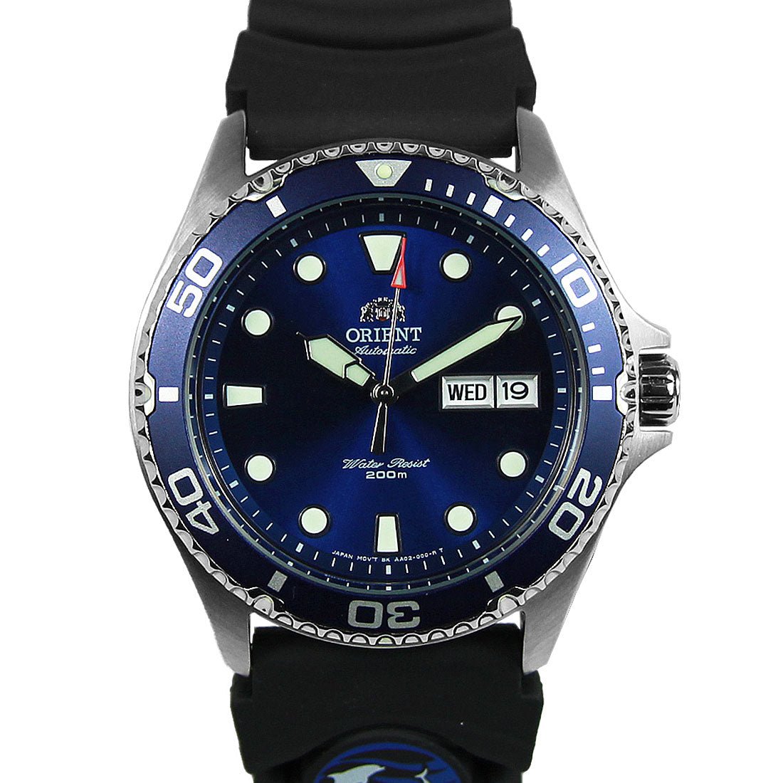 Orient Ray II Automatic Blue Dial FAA02008D9 AA02008D9 Rubber Strap Dive Watch -Orient