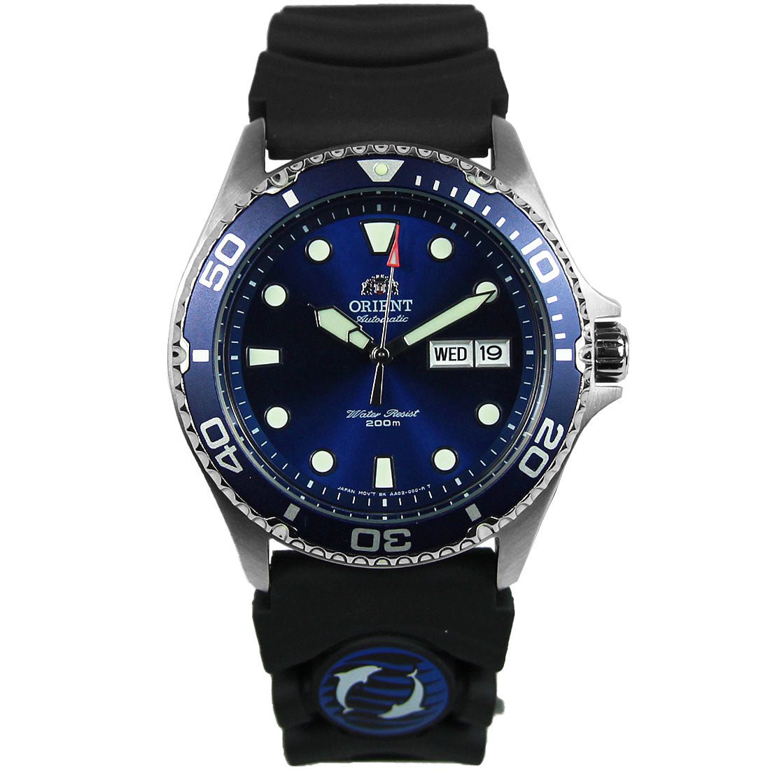 Orient Ray II Automatic Blue Dial FAA02008D9 AA02008D9 Rubber Strap Dive Watch -Orient