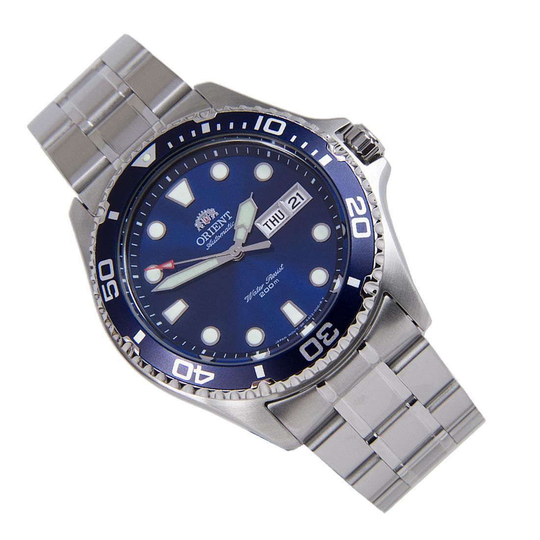 Orient Ray II Mechanical Blue Dial FAA02005D9 AA02005D Stainless Steel Watch -Orient