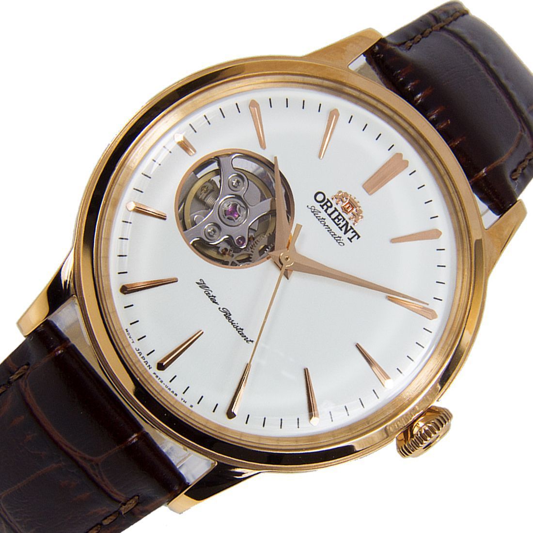 Orient Semi Skeleton Mechanical RA-AG0003S RA-AG0003S10B Mens Leather Watch -Orient