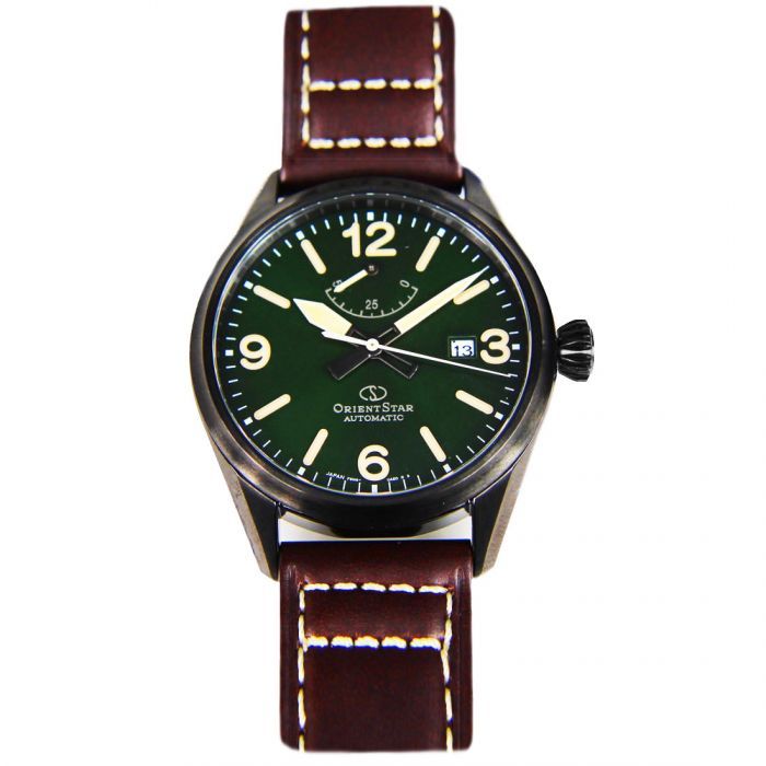 Orient Star Green Dial RE-AU0201E RE-AU0201E00B Leather Watch -Orient