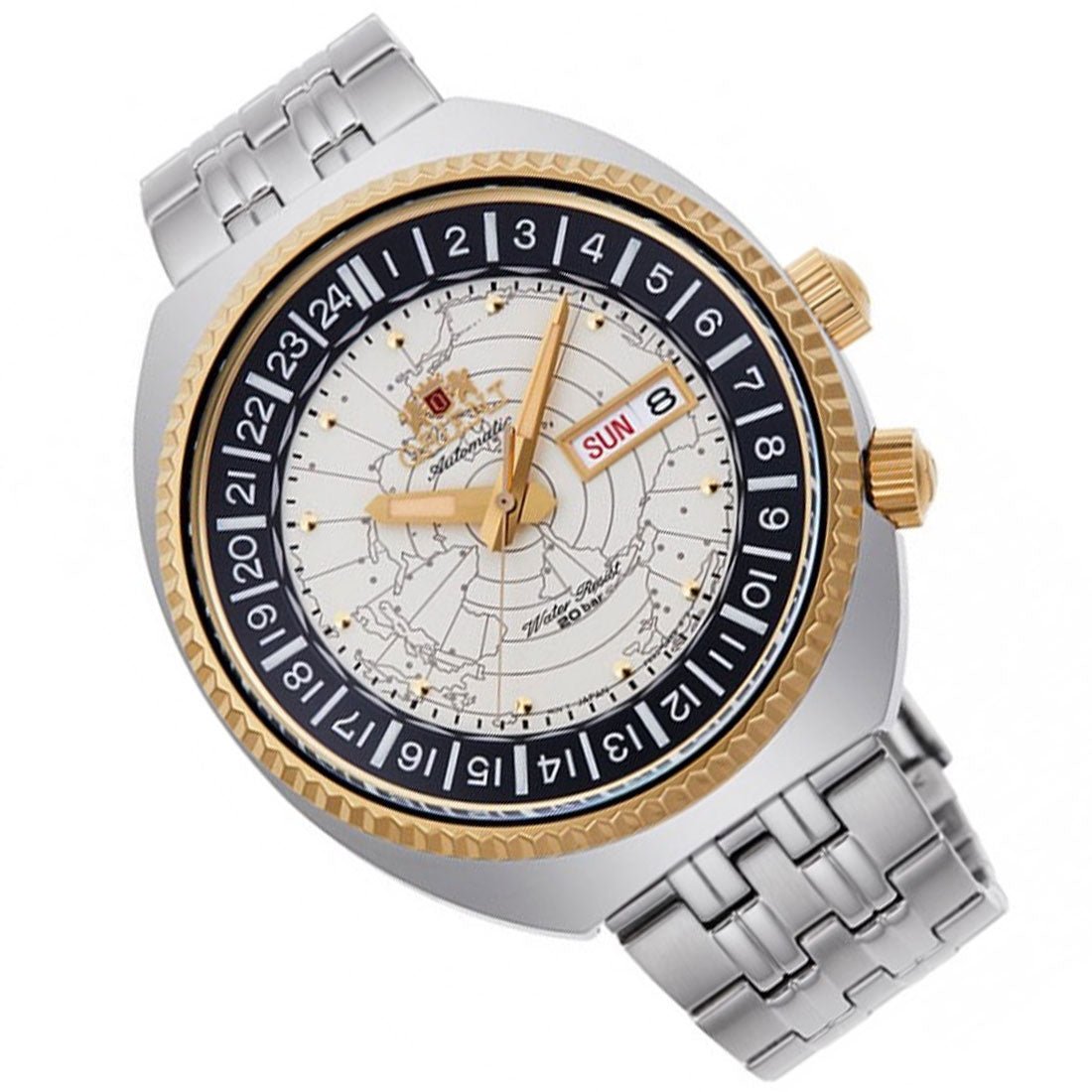 Orient White Dial World Map Revival RA-AA0E01S19B RA-AA0E01S Japan Automatic Watch -Orient
