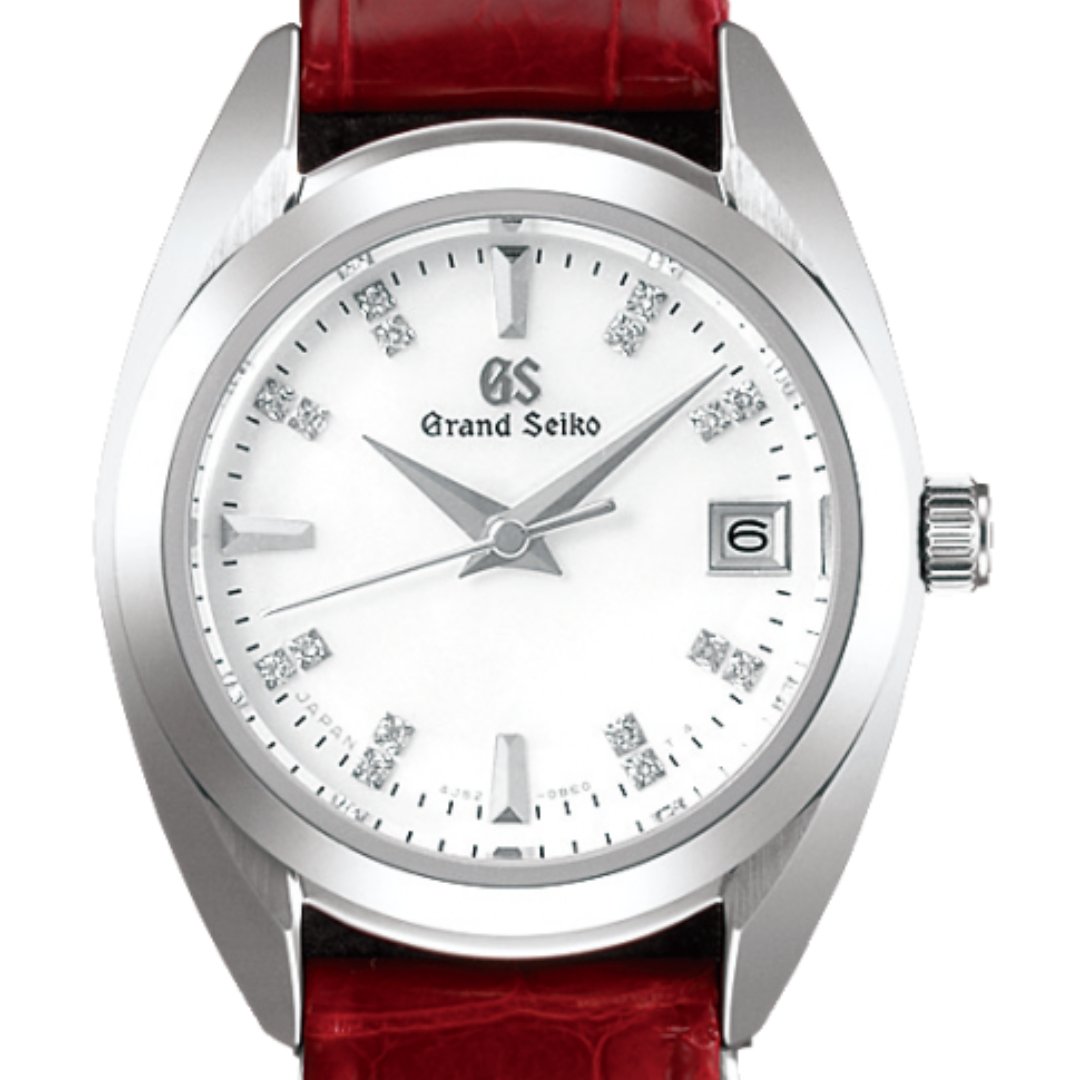 GS Grand Seiko STGF287G STGF287 Elegance Diamond White Dial Analog Dress Watch -Seiko