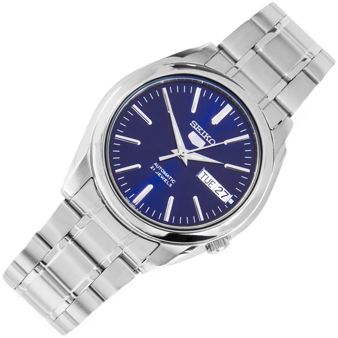 Seiko 5 Automatic Blue Dial SNKL43K1 SNKL43 SNKL43K Stainless Steel Watch -Seiko