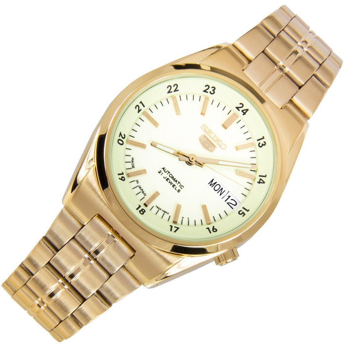 Seiko 5 Automatic Gold SNK578J1 SNK578 SNK578J Stainless Steel Watch -Seiko