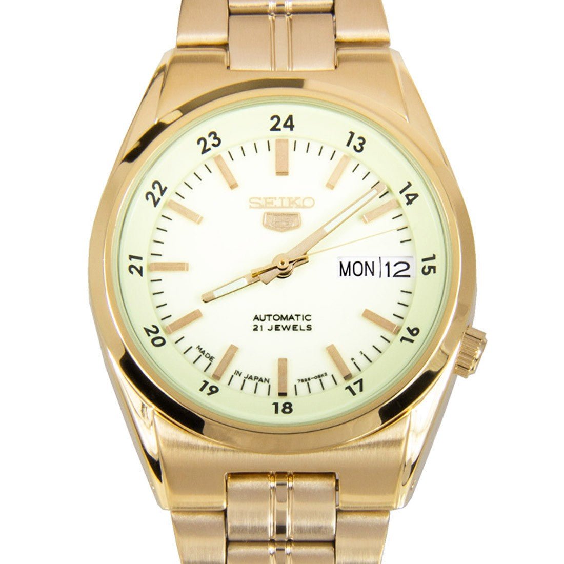 Seiko 5 Automatic Gold SNK578J1 SNK578 SNK578J Stainless Steel Watch -Seiko