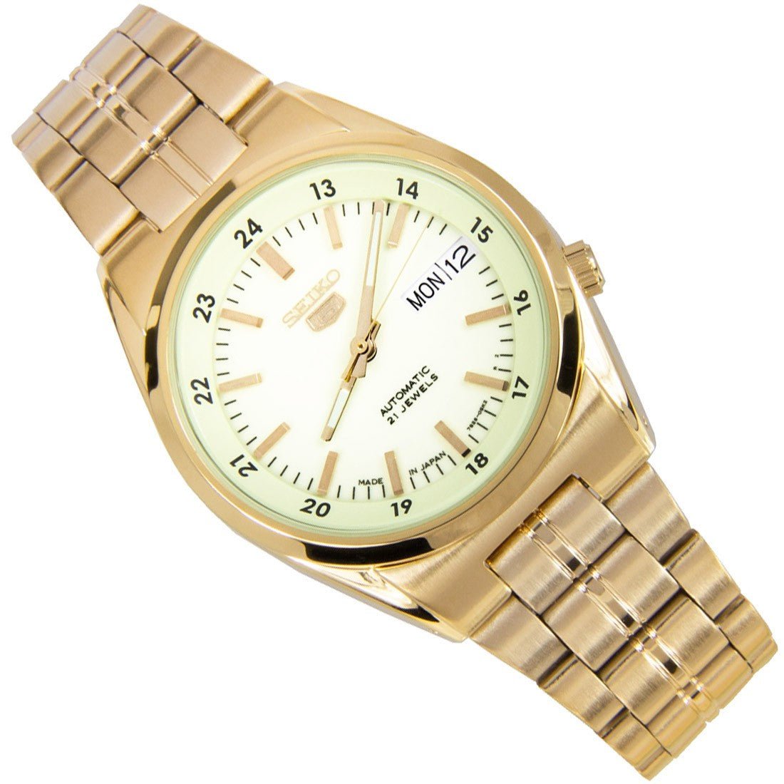 Seiko 5 Automatic Gold SNK578J1 SNK578 SNK578J Stainless Steel Watch -Seiko