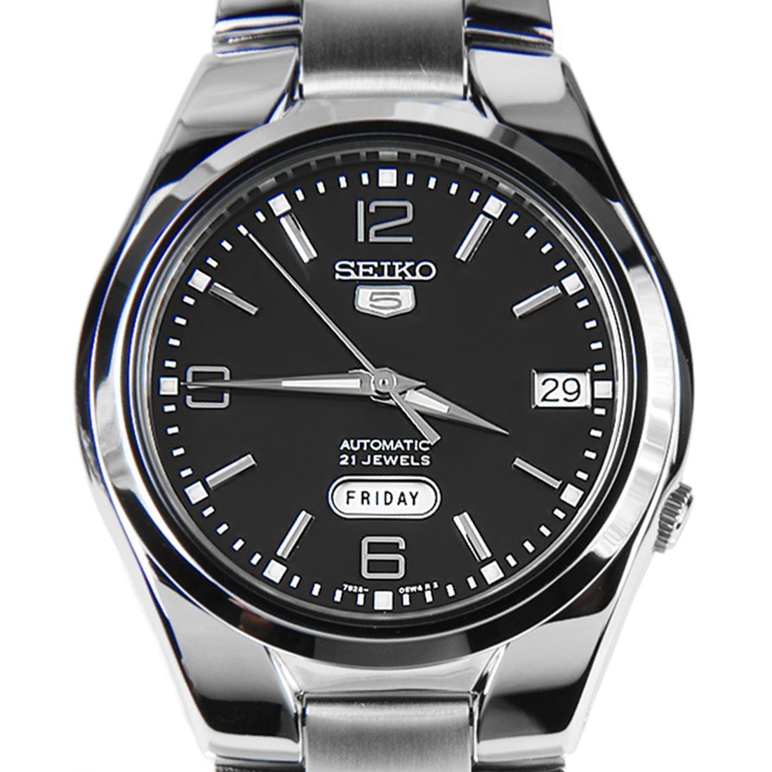 Seiko 5 Black Dial SNK623K1 SNK623 SNK623K Stainless Steel Mens Watch -Seiko