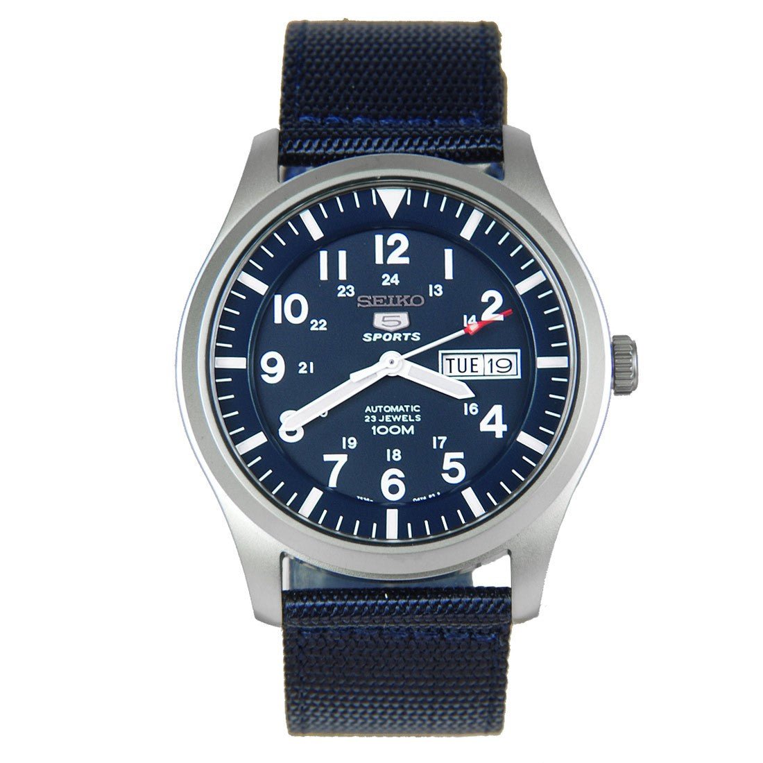 Seiko 5 Blue Nylon SNZG11K1 SNZG11 SNZG11K Sports Watch -Seiko